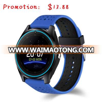 2018 BT smart watch V9 with sim card slot for phones